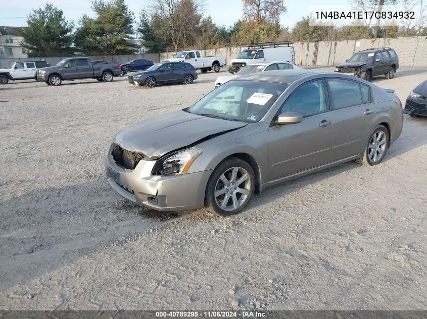 1N4BA41E17C834932 2007 Nissan Maxima 3.5 Se