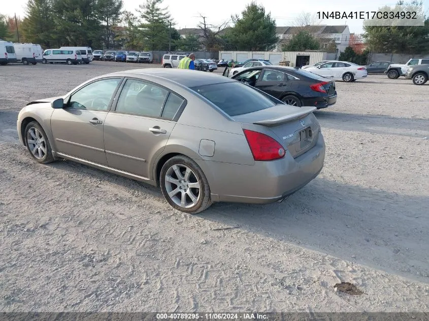 1N4BA41E17C834932 2007 Nissan Maxima 3.5 Se