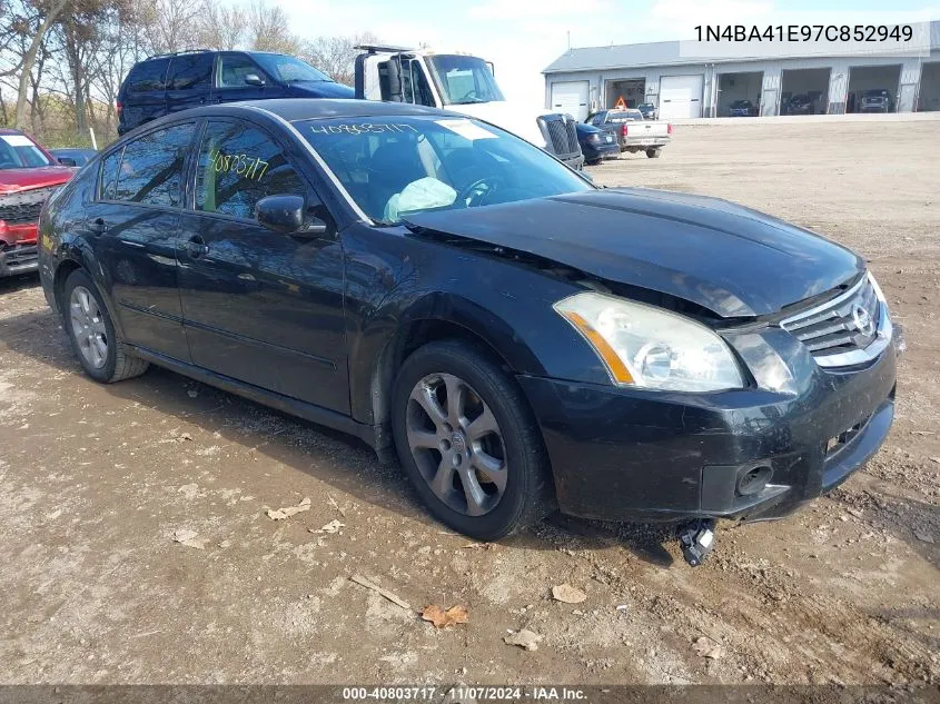 2007 Nissan Maxima 3.5 Sl VIN: 1N4BA41E97C852949 Lot: 40803717