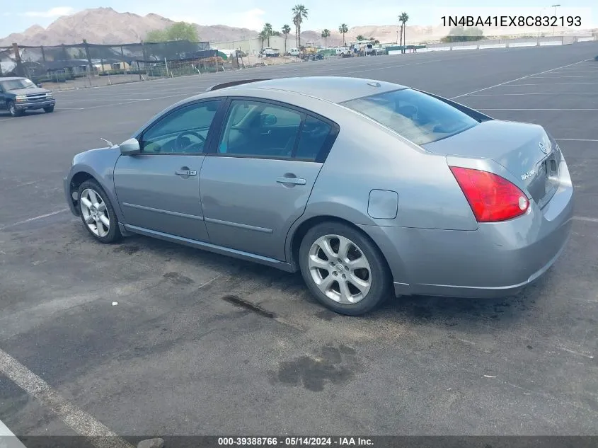 1N4BA41EX8C832193 2008 Nissan Maxima 3.5 Sl