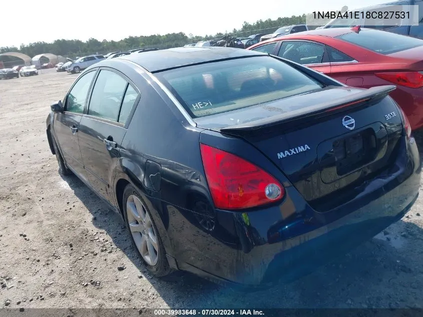 1N4BA41E18C827531 2008 Nissan Maxima 3.5 Se