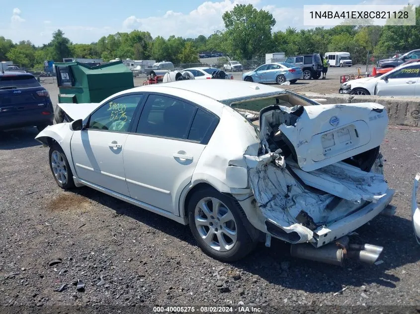 1N4BA41EX8C821128 2008 Nissan Maxima 3.5 Sl