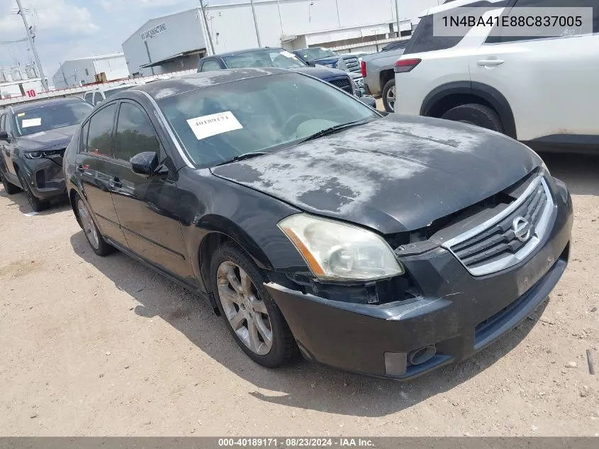 2008 Nissan Maxima 3.5 Se VIN: 1N4BA41E88C837005 Lot: 40189171