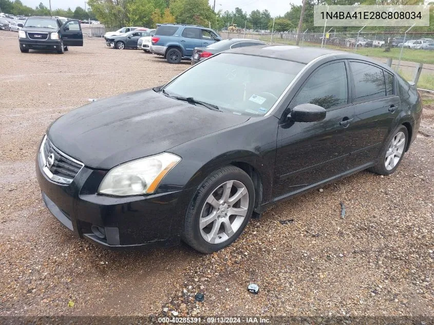 2008 Nissan Maxima 3.5 Se VIN: 1N4BA41E28C808034 Lot: 40285391