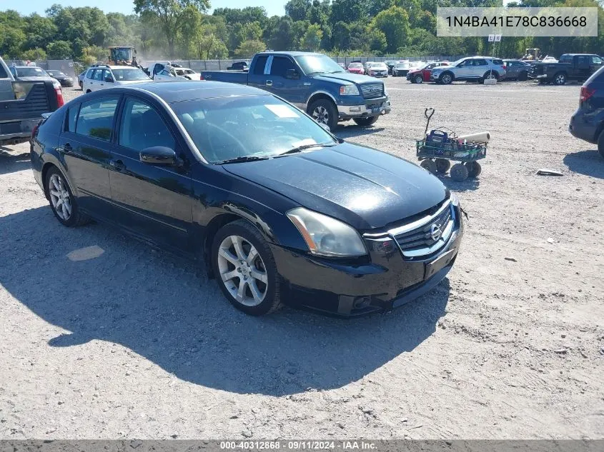 1N4BA41E78C836668 2008 Nissan Maxima 3.5 Se