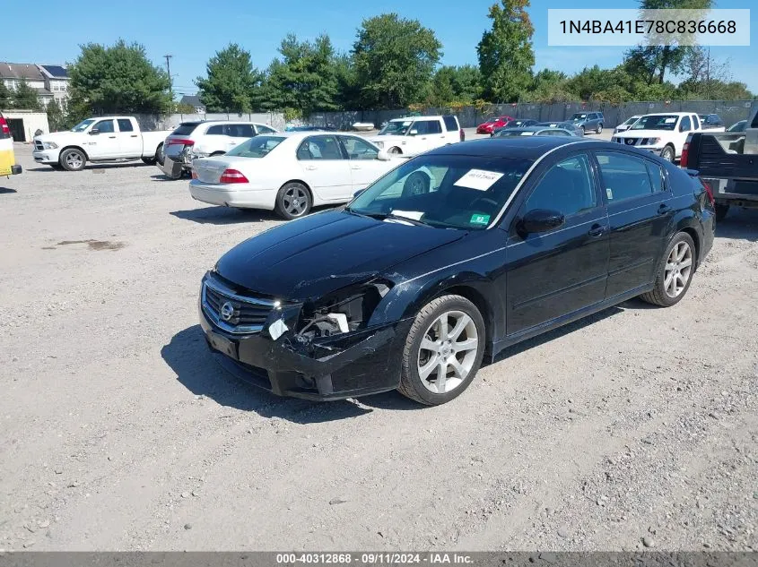 1N4BA41E78C836668 2008 Nissan Maxima 3.5 Se