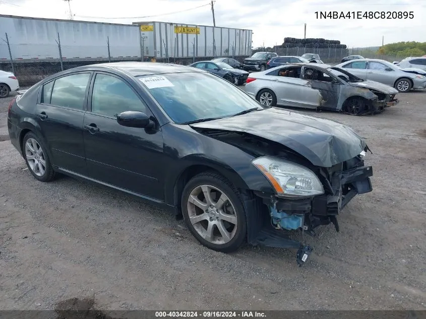 2008 Nissan Maxima 3.5 Se/3.5 Sl VIN: 1N4BA41E48C820895 Lot: 40342824