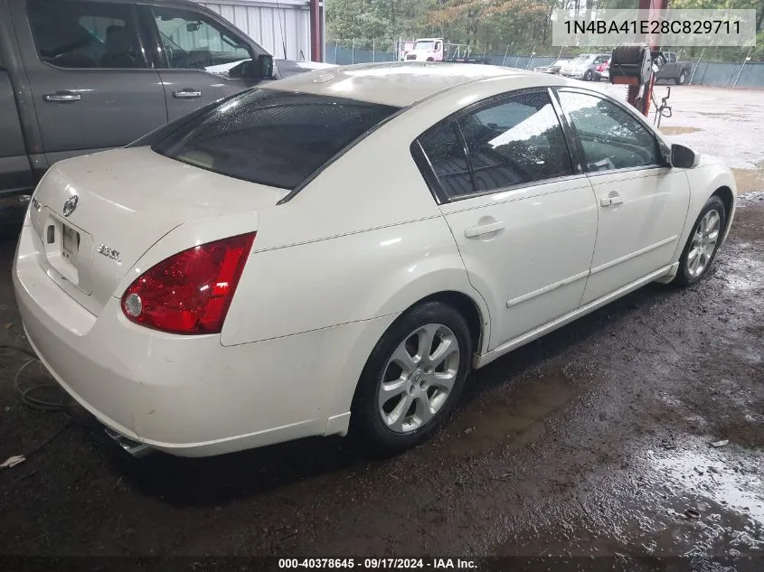 2008 Nissan Maxima 3.5 Sl VIN: 1N4BA41E28C829711 Lot: 40378645