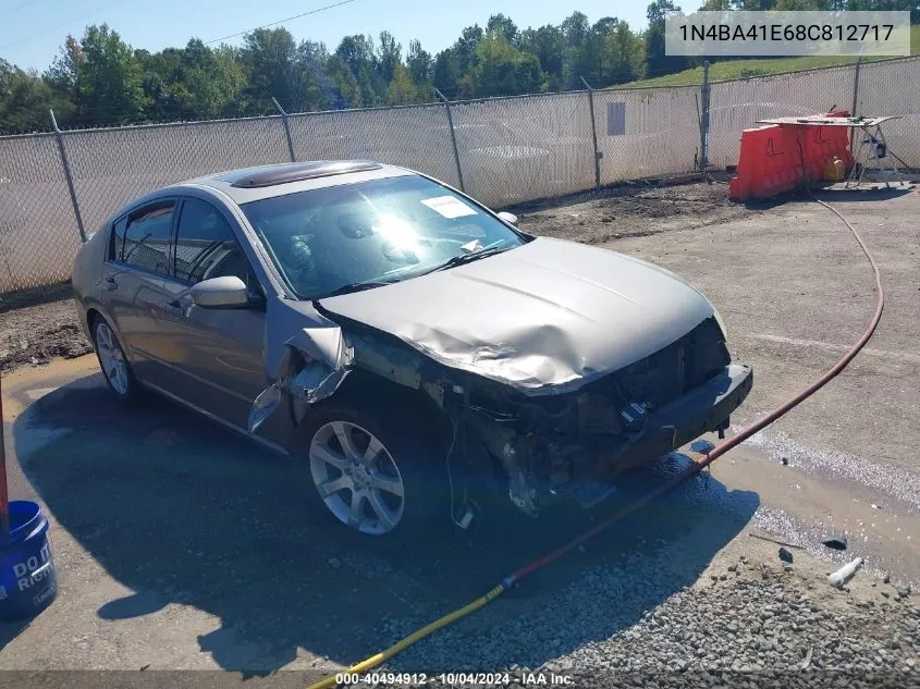 2008 Nissan Maxima 3.5 Se VIN: 1N4BA41E68C812717 Lot: 40494912