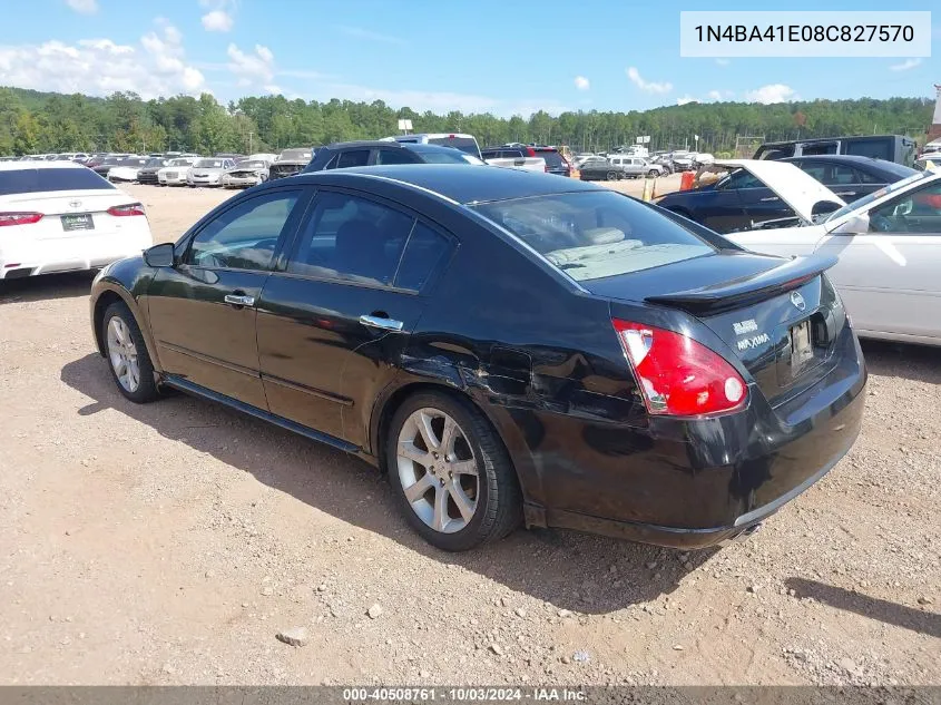 1N4BA41E08C827570 2008 Nissan Maxima 3.5 Se