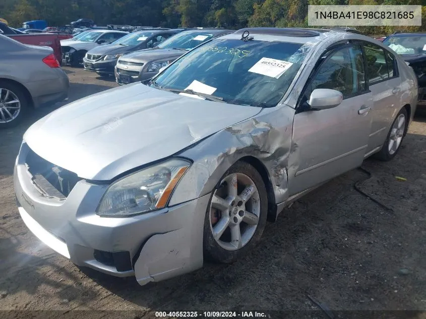 2008 Nissan Maxima Se/Sl VIN: 1N4BA41E98C821685 Lot: 40552325