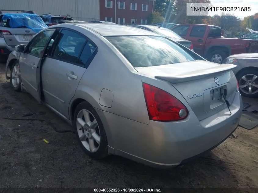 1N4BA41E98C821685 2008 Nissan Maxima Se/Sl