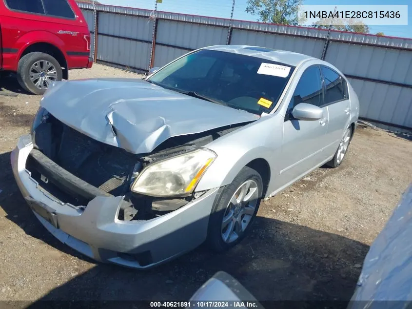 2008 Nissan Maxima 3.5 Se VIN: 1N4BA41E28C815436 Lot: 40621891