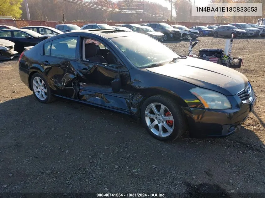 2008 Nissan Maxima 3.5 Se VIN: 1N4BA41E18C833653 Lot: 40741554