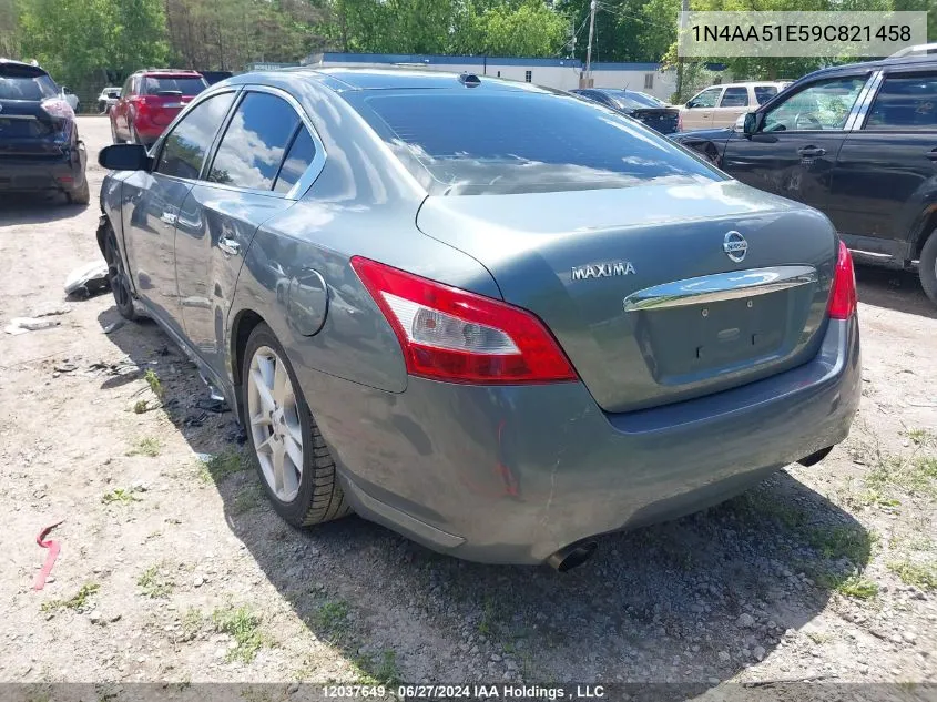 1N4AA51E59C821458 2009 Nissan Maxima S/Sv