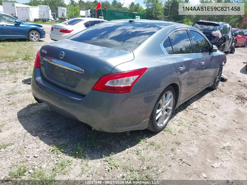 1N4AA51E59C821458 2009 Nissan Maxima S/Sv