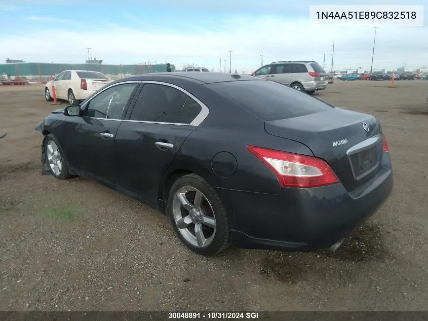 1N4AA51E89C832518 2009 Nissan Maxima S/Sv