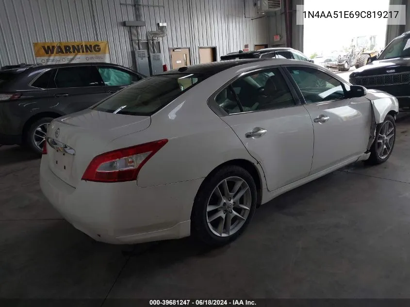 1N4AA51E69C819217 2009 Nissan Maxima 3.5 Sv