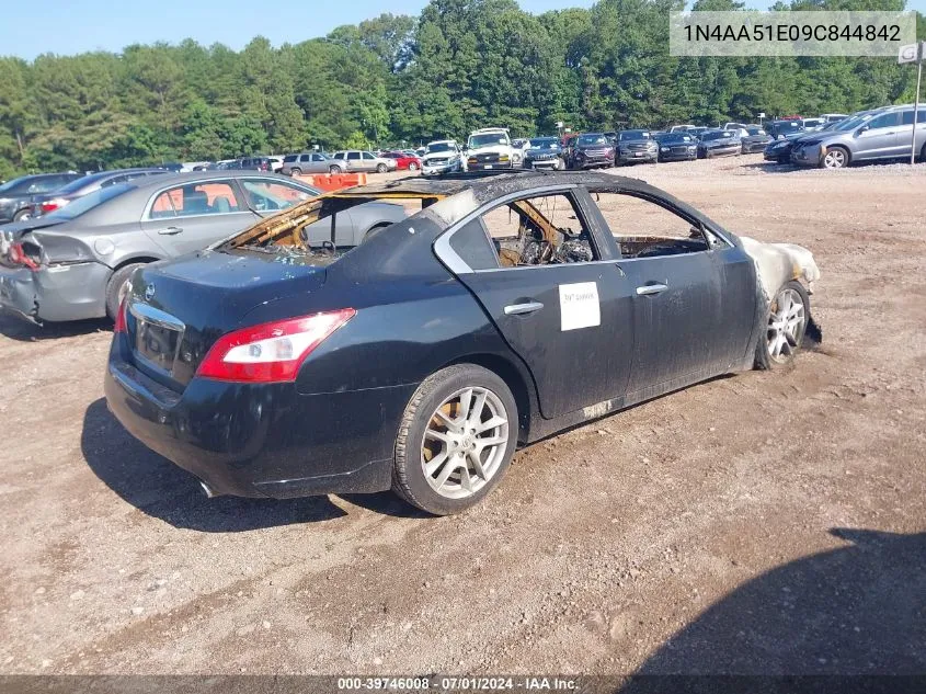 2009 Nissan Maxima 3.5 Sv VIN: 1N4AA51E09C844842 Lot: 39746008