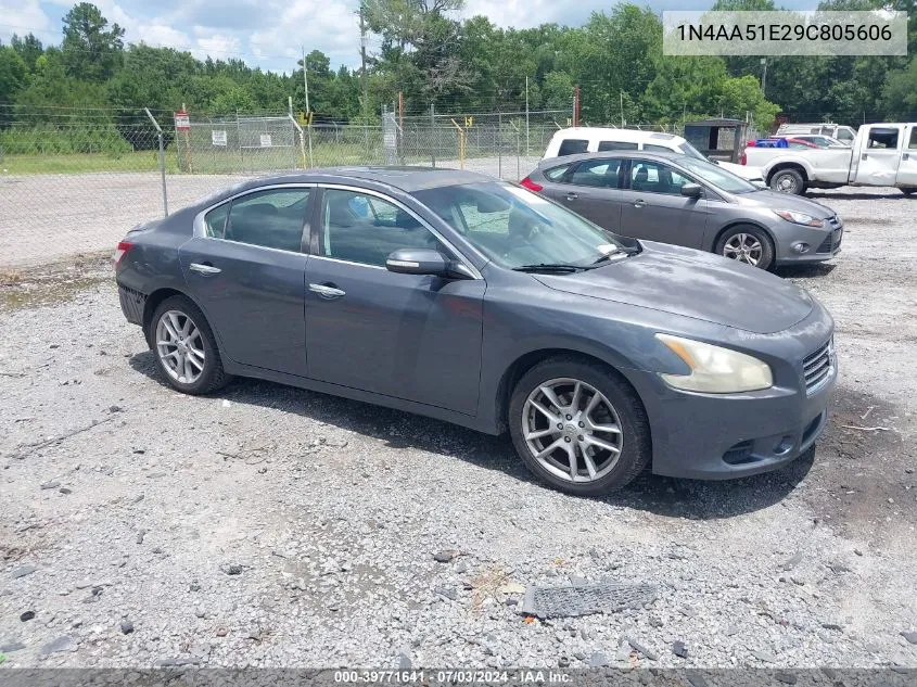 2009 Nissan Maxima 3.5 Sv VIN: 1N4AA51E29C805606 Lot: 39771641