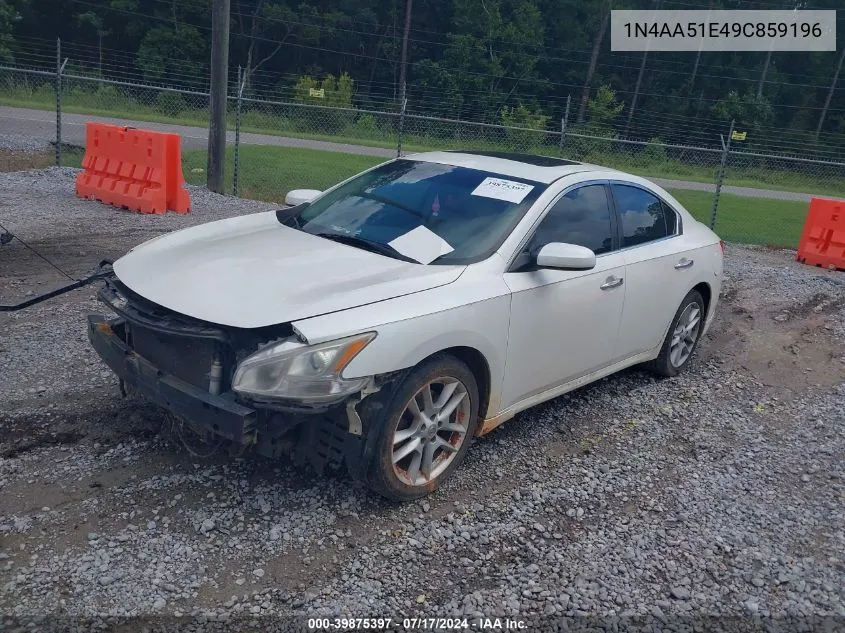 2009 Nissan Maxima 3.5 S VIN: 1N4AA51E49C859196 Lot: 39875397