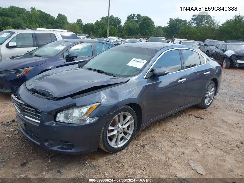 1N4AA51E69C840388 2009 Nissan Maxima 3.5 Sv