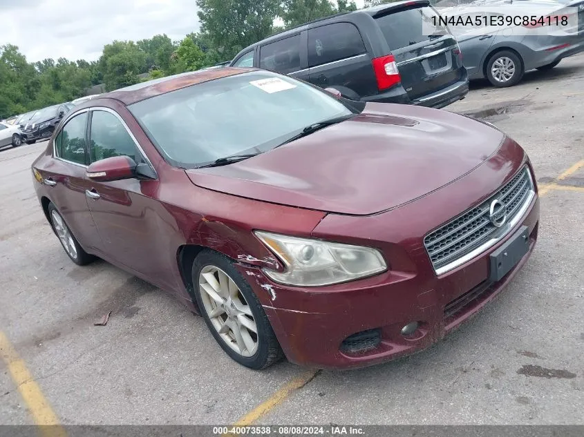 1N4AA51E39C854118 2009 Nissan Maxima 3.5 Sv