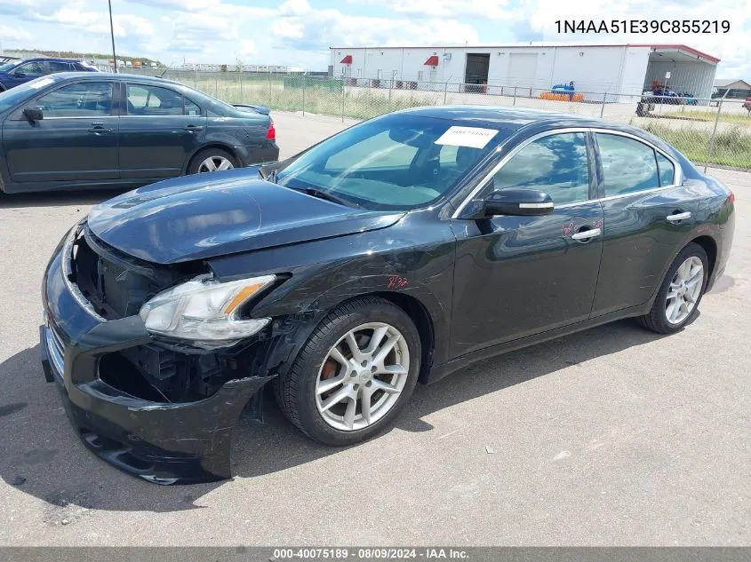 1N4AA51E39C855219 2009 Nissan Maxima 3.5 Sv