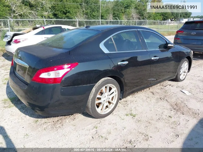 2009 Nissan Maxima 3.5 Sv VIN: 1N4AA51E69C811991 Lot: 40129516