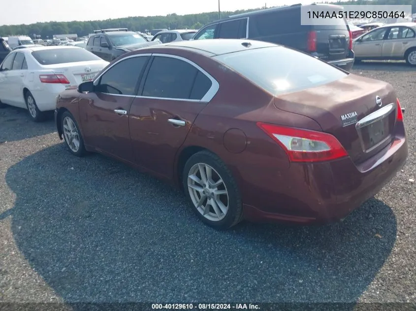 1N4AA51E29C850464 2009 Nissan Maxima 3.5 Sv