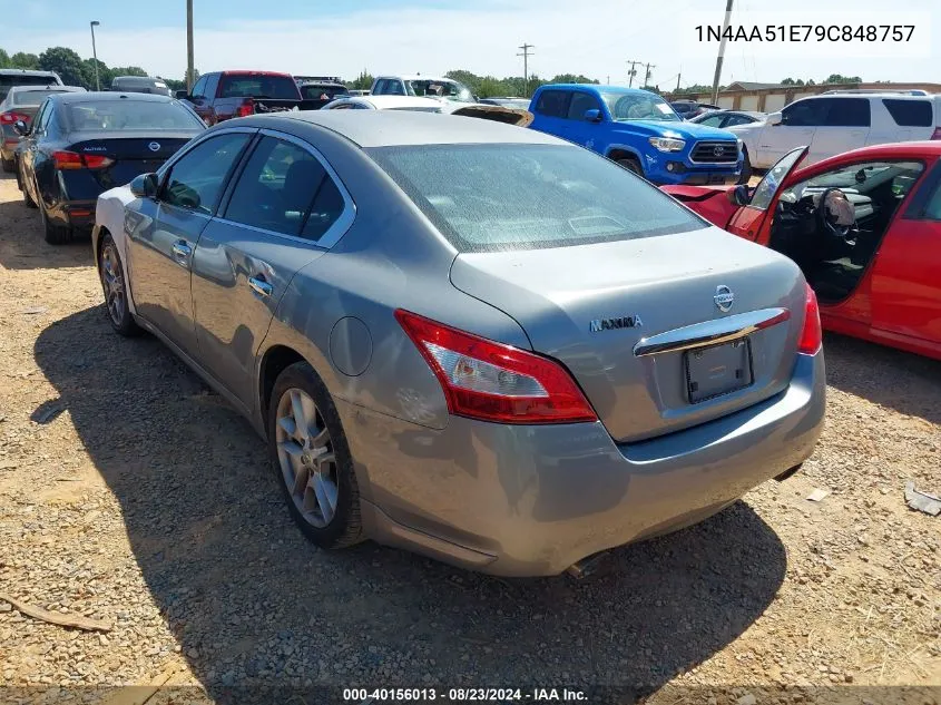 2009 Nissan Maxima 3.5 S VIN: 1N4AA51E79C848757 Lot: 40156013