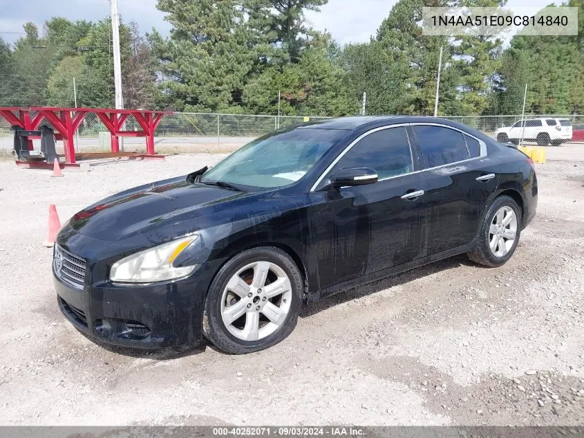 1N4AA51E09C814840 2009 Nissan Maxima 3.5 Sv