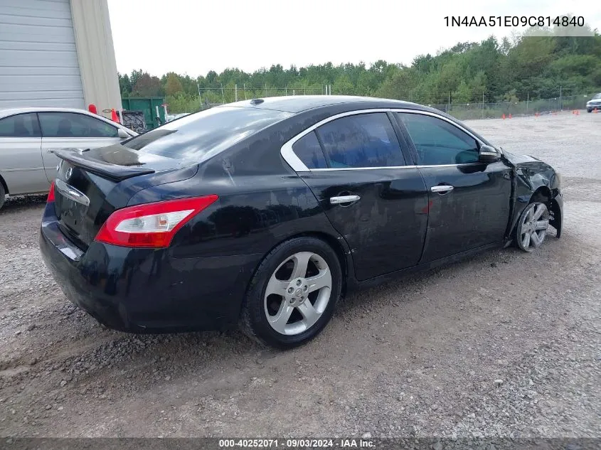 1N4AA51E09C814840 2009 Nissan Maxima 3.5 Sv