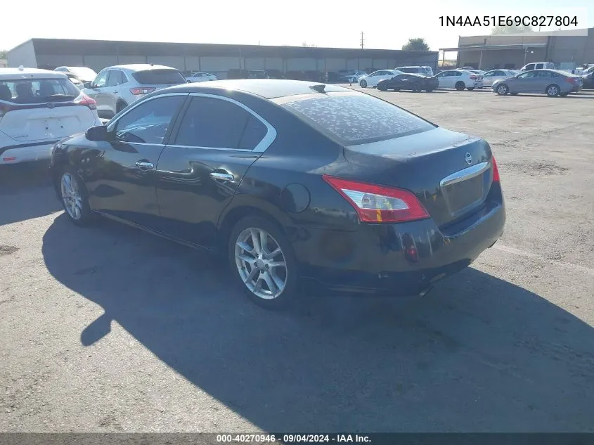 1N4AA51E69C827804 2009 Nissan Maxima 3.5 S