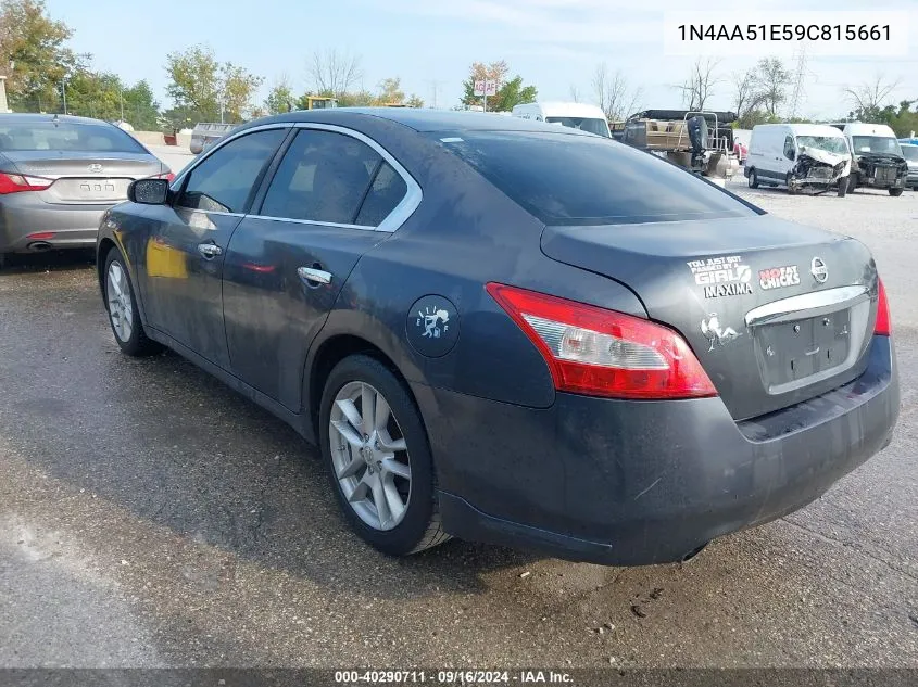 1N4AA51E59C815661 2009 Nissan Maxima 3.5 S