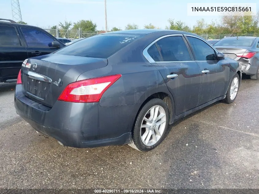 1N4AA51E59C815661 2009 Nissan Maxima 3.5 S