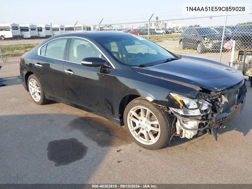 2009 Nissan Maxima S/Sv VIN: 1N4AA51E59C859028 Lot: 40303918