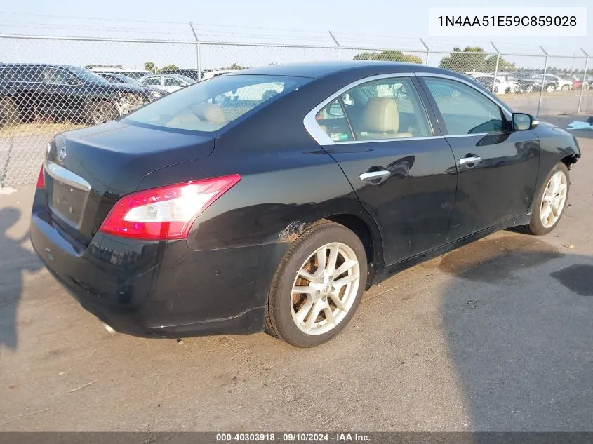 2009 Nissan Maxima S/Sv VIN: 1N4AA51E59C859028 Lot: 40303918