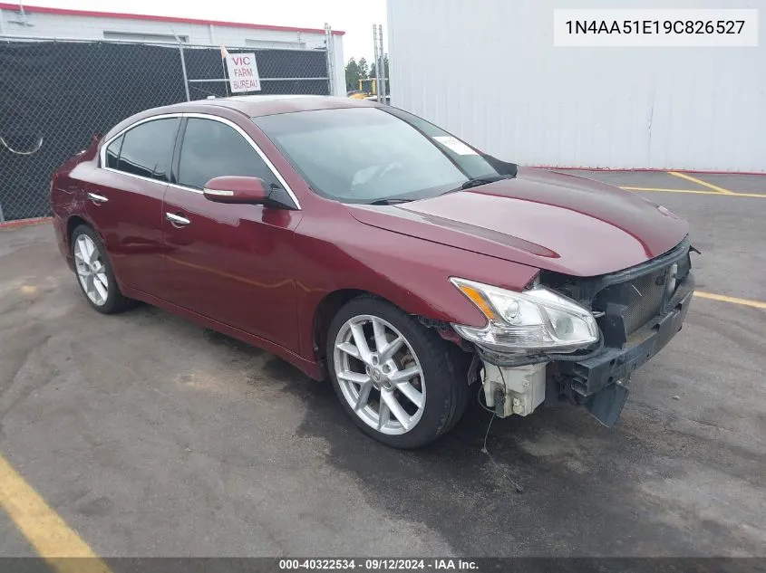 2009 Nissan Maxima 3.5 Sv VIN: 1N4AA51E19C826527 Lot: 40322534