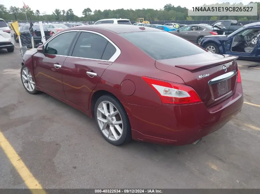 2009 Nissan Maxima 3.5 Sv VIN: 1N4AA51E19C826527 Lot: 40322534