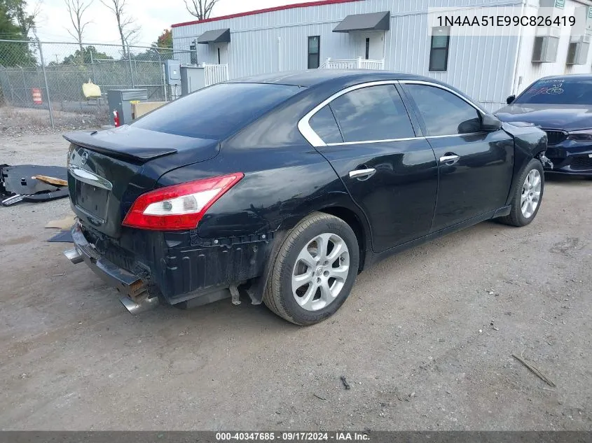 1N4AA51E99C826419 2009 Nissan Maxima S/Sv