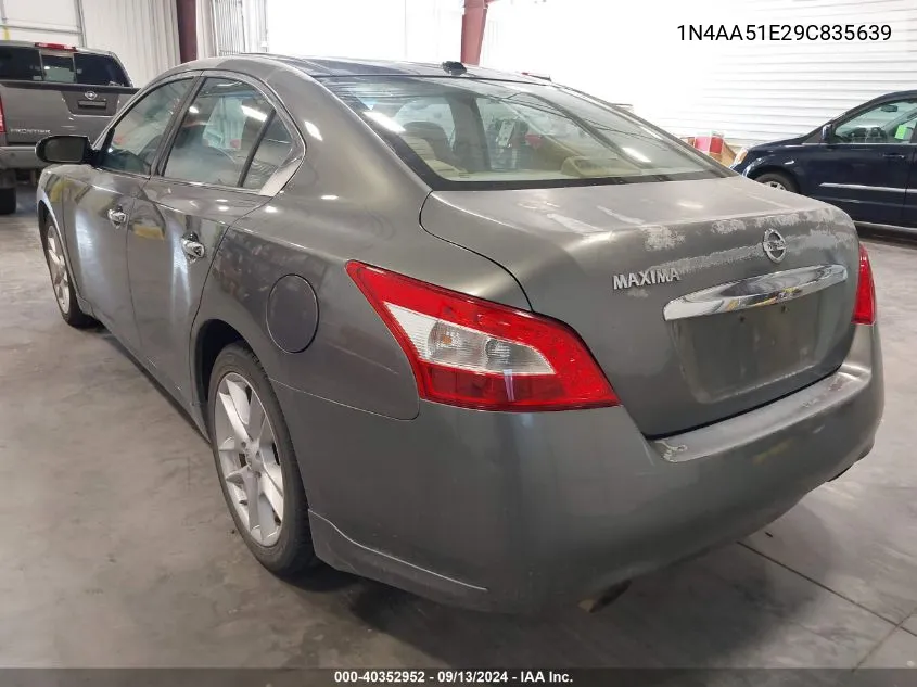 1N4AA51E29C835639 2009 Nissan Maxima 3.5 Sv