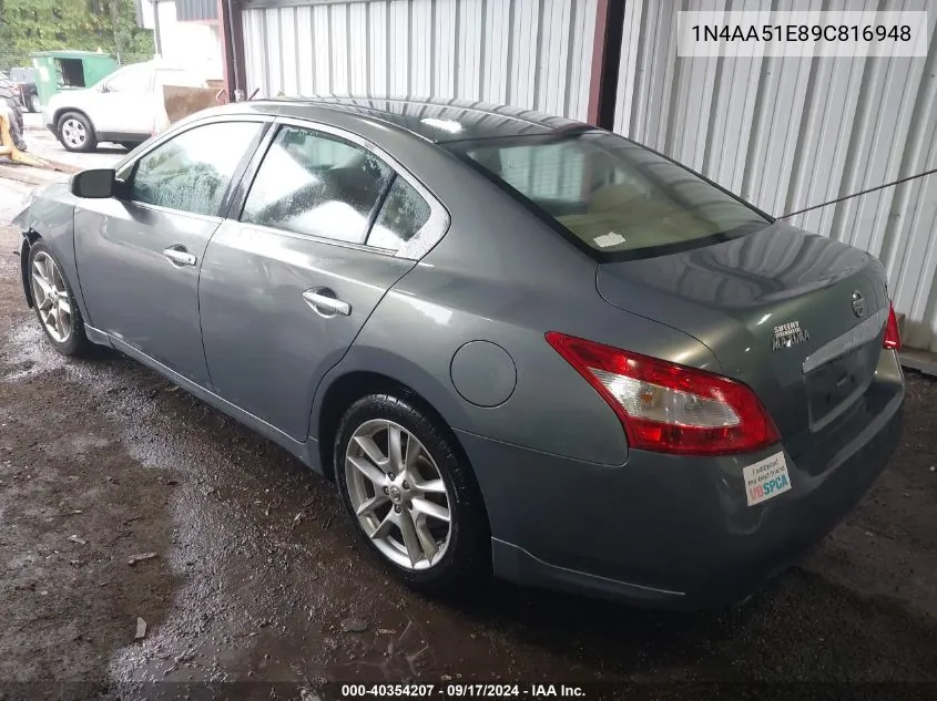 1N4AA51E89C816948 2009 Nissan Maxima 3.5 S