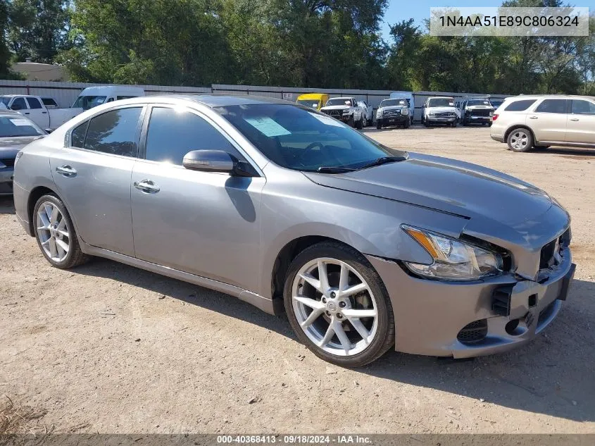 2009 Nissan Maxima 3.5 Sv VIN: 1N4AA51E89C806324 Lot: 40368413