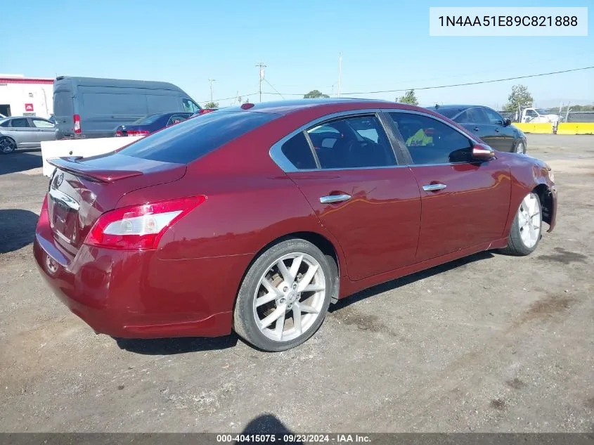 1N4AA51E89C821888 2009 Nissan Maxima 3.5 Sv