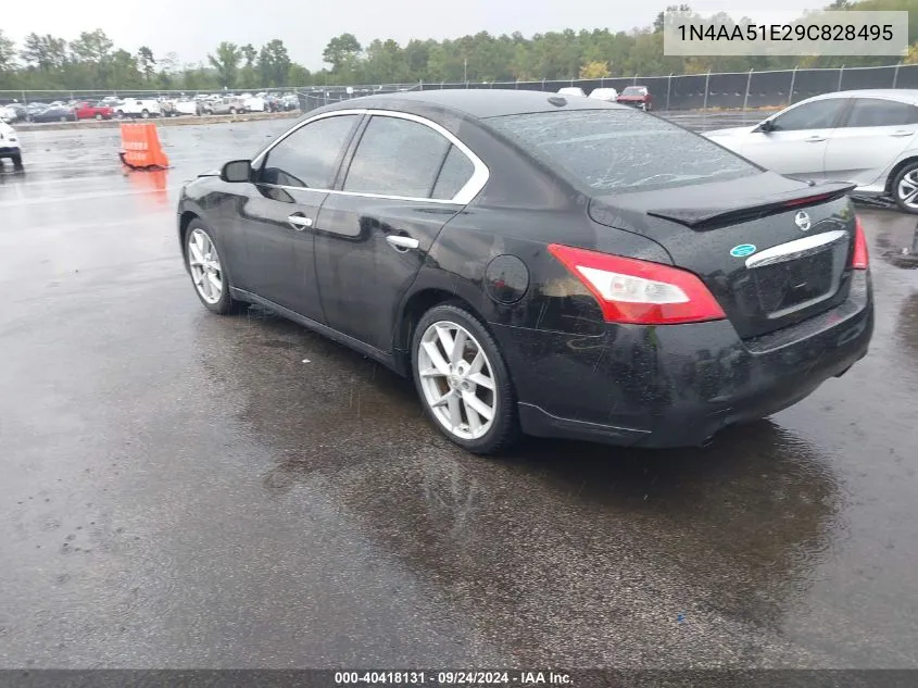 2009 Nissan Maxima 3.5 Sv VIN: 1N4AA51E29C828495 Lot: 40418131