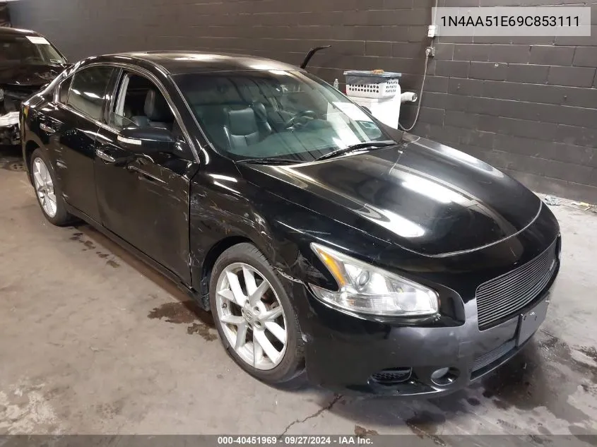 2009 Nissan Maxima 3.5 Sv VIN: 1N4AA51E69C853111 Lot: 40451969