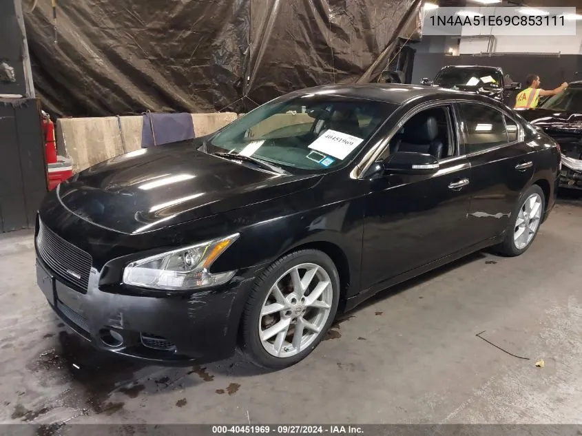 2009 Nissan Maxima 3.5 Sv VIN: 1N4AA51E69C853111 Lot: 40451969