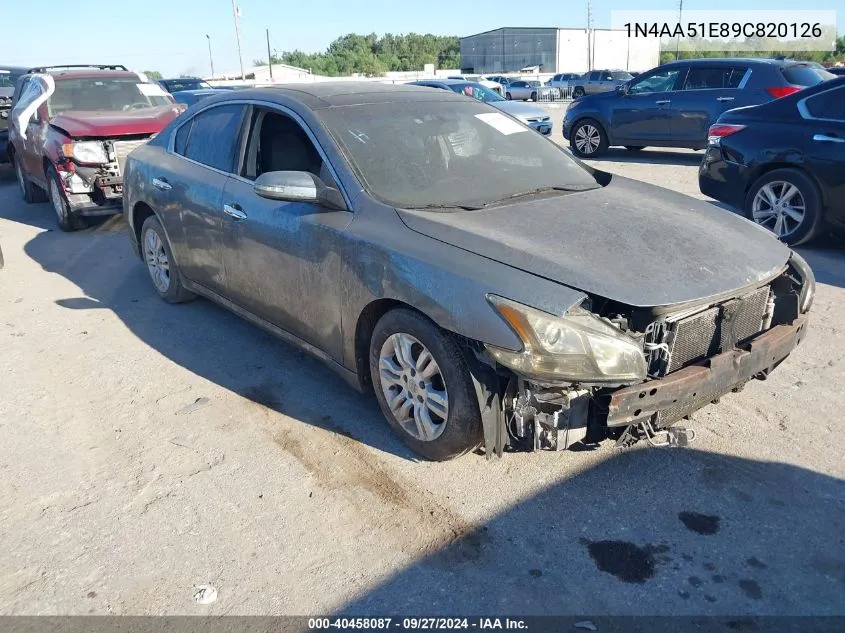 1N4AA51E89C820126 2009 Nissan Maxima 3.5 Sv