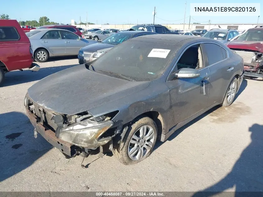 1N4AA51E89C820126 2009 Nissan Maxima 3.5 Sv